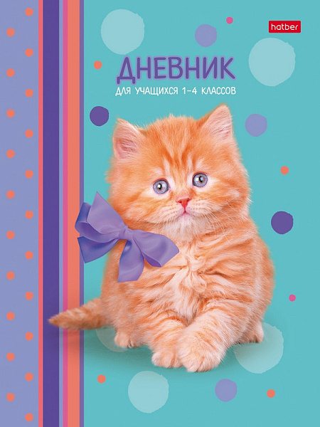 Дневник 1-4 кл. 48 л. тв.переплет "Рыжий котик" глянц. ламин.