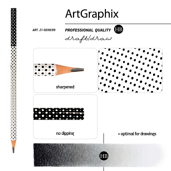 Карандаш ч/г HB "ArtGraphix. Точки" 