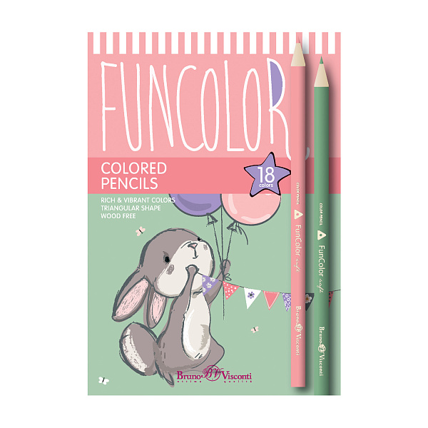 Карандаши 18 цв. "FUNCOLOR" пластиковые