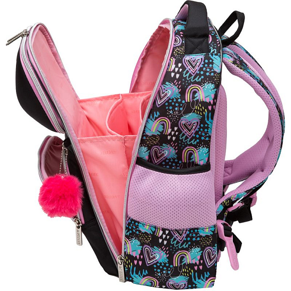 Ранец "deVENTE. Smart. Fancy Girl" школьный жесткий 37x28x14 см (14 л) вес 800 г, 1 отд. на замке с карманом для учебников, 2 передних кармана на молнии, 2 боковых кармана на резинке с расширением, эргономичная формоустойчивая вентилируемая спинка и 