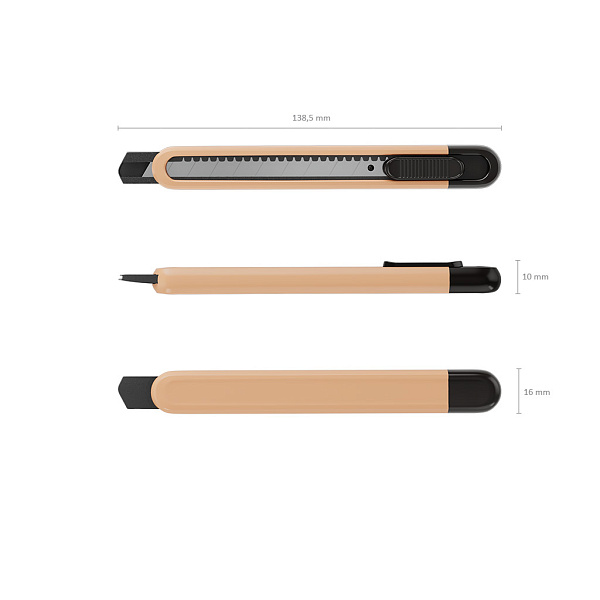 Нож канцелярский 9 мм ErichKrause Butterfly Pastel Bloom,  с автоматической фиксацией лезвия, ассорти (в блистере по 1 шт.)