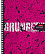 Тетрадь 96 листов в клетку на гребне "Яркий гранж" 65г/кв.м 4 диз.в блоке 