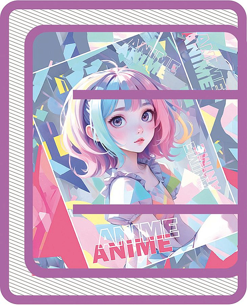 Папка для труда А4 молния вокруг, пластик 325/230/25 "АНИМЕМАНИЯ" 2025