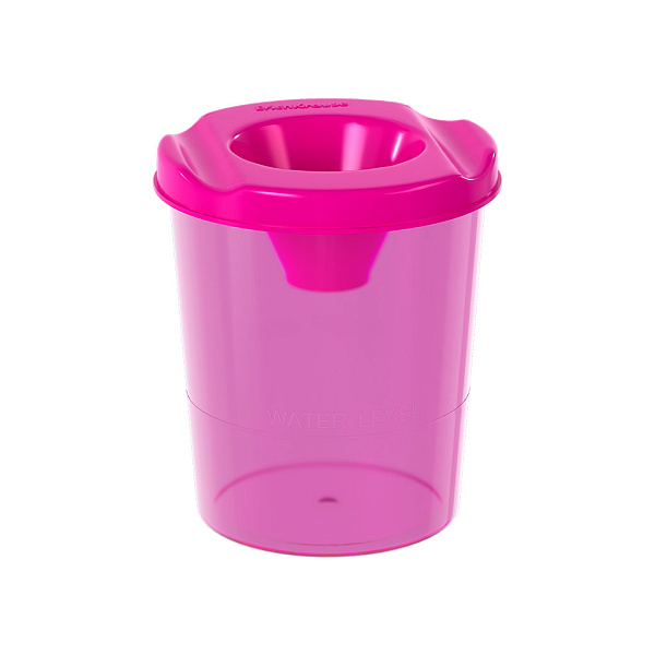 Стакан непроливайка ErichKrause Neon, розовый, тонированный