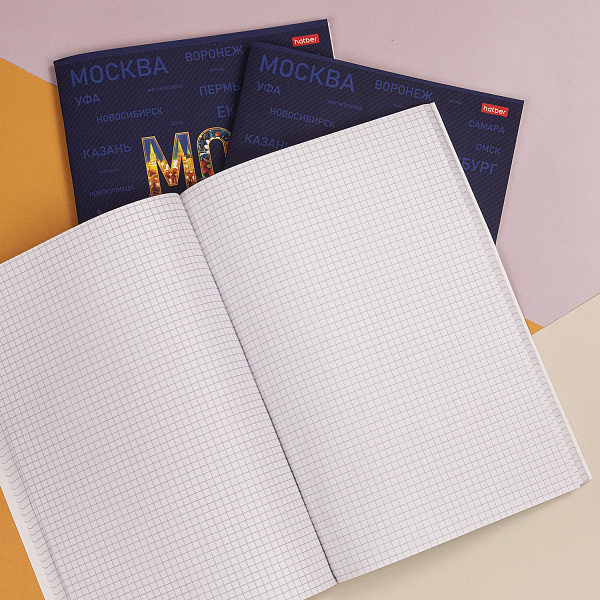 Тетрадь А4 96 л. кл. "Моя страна" на скобе 3 диз. в блоке ламинац.SOFT-TOUCH