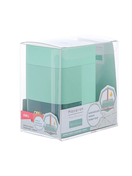 Точилка д/каранд. механическая Deli  Macaron 1 отв. пластик ассорти