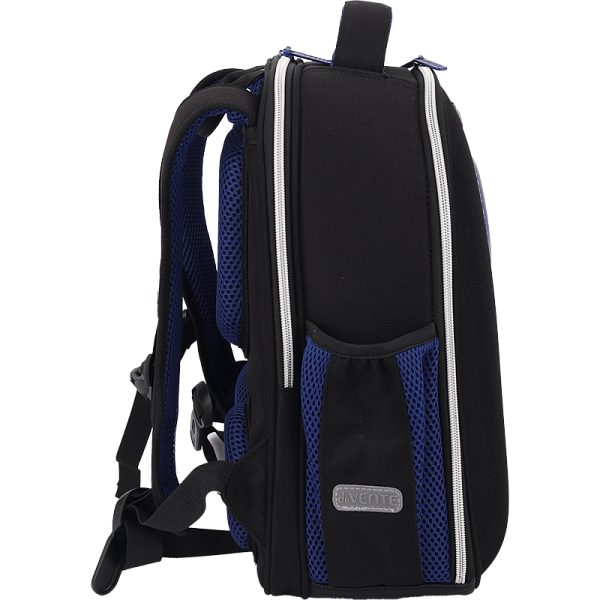Рюкзак "deVENTE. Junior. Hey Bro" школьный жесткий 35x27x13 см (14 л) вес 800 г, плотный износостойкий полиэстер с водоотталкивающей пропиткой, 2 отделения (одно отделение на молнии с разделителями для учебников и органайзером, другое отделение на мо