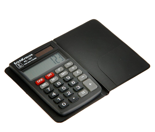 Калькулятор карманный 8 разр. ErichKrause PC-101 Classic, черный