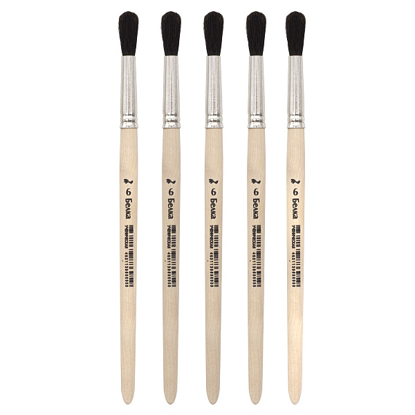 Кисть белка круглая № 6 Ученическая Артком