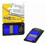 Закладки Post it (индекс) ярко-синяя, 50 шт. шир.2,5см