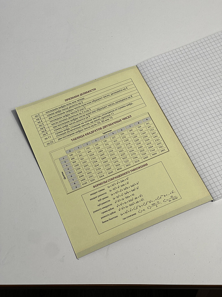 Тетрадь предметная 48 листов "Ассоциации" Алгебра, со справочным материалом, обложка мелованный картон, блок офсет