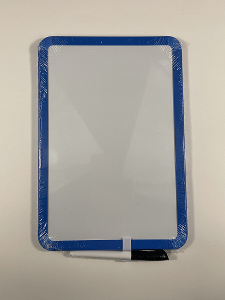 Доска магнитно-маркерная 20*30см, с маркером, МИКС