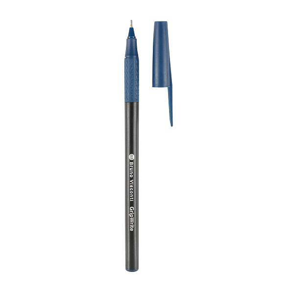 Ручка шариковая 0,7 мм "GripWrite Black" СИНЯЯ