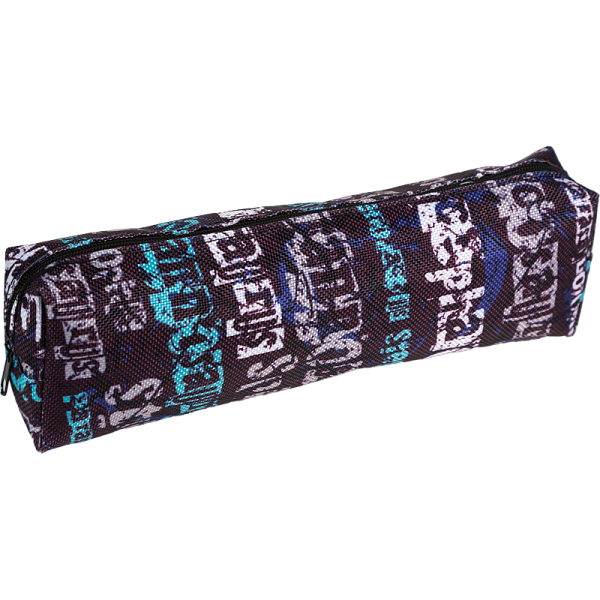 Пенал "Attomex. Grunge" 20x7x3,5 см, прямоугольный для 50 пр. на молнии, текстильный с рисунком, ассорти 3 дизайна