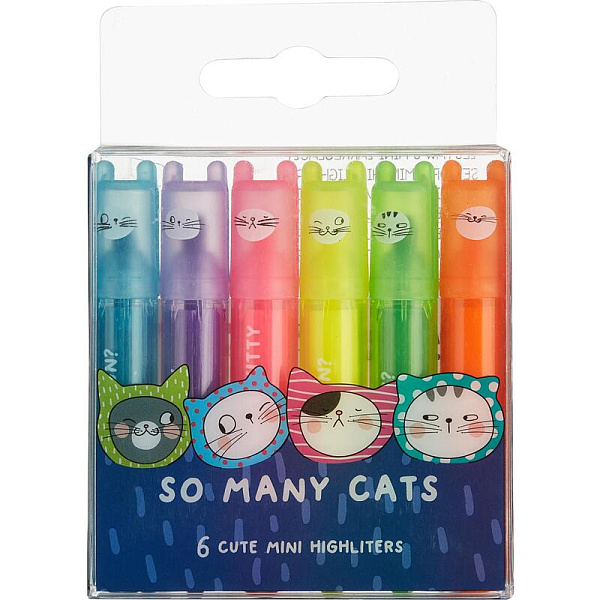 Набор маркеров текст. 6 шт. M&G мини АРОМАТИЗИРОВАННЫЕ "SO MANY CATS" AHM22574