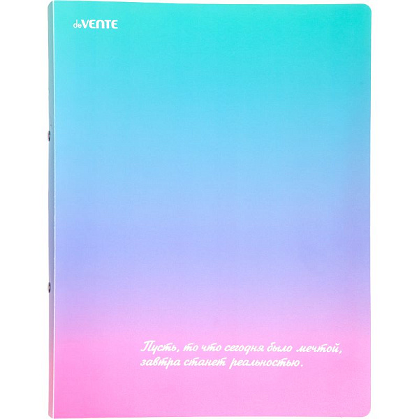 Папка 2 кольца 30 мм A4 "deVENTE. Degrade" 650 мкм, фактура "песок" на 250 листов бумаги или 50 вкладышей, внутренний карман 160 мкм, индивидуальная упаковка