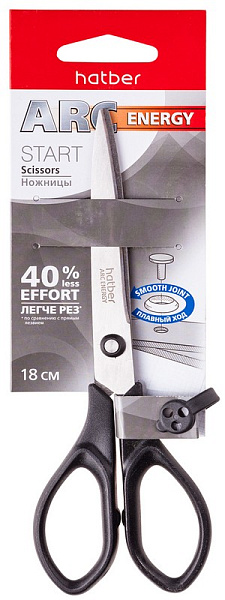 Ножницы 180 мм Hatber START Лёгкий Рез