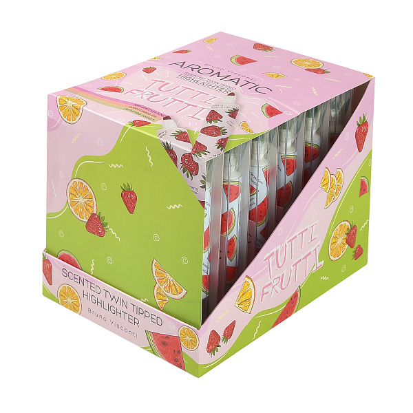 Набор маркеров текст. 3 шт. С ЗАПАХОМ "TUTTI FRUTTI" КЛУБНИКА, АПЕЛЬСИН, АРБУЗ