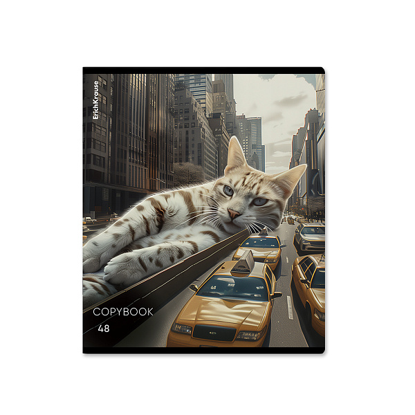 Тетрадь 48 л. кл. ErichKrause Big City Cats, глянцевая ламинация_MIX-PACK