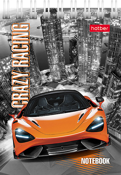 Блокнот А7 40 л. кл. на гребне "Автопанорама" 65г/кв.м Обл. мел.картон