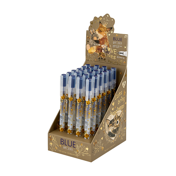 Ручка гелевая 0,5 мм "UniWrite.ЛЮБОВЬ, КАК ОНА ЕСТЬ" СИНЯЯ 