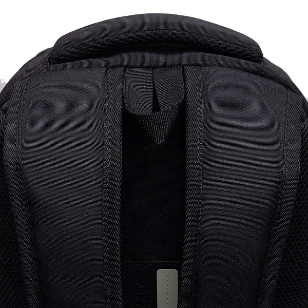 Рюкзак школьный с обвесом и картхолдером на держателе (/2 черный - серый)