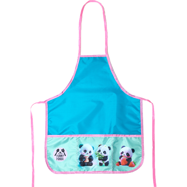 Накидка для труда 45x54 (M) "deVENTE. Yummy Panda" 3 кармана с рисунком, 2 нарукавника