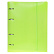 Тетрадь на кольцах А5 120 листов клетка "LINE  NEON" Зеленая, Пластиковая обложка с высечкой под кольца на резинке в индив.упак.