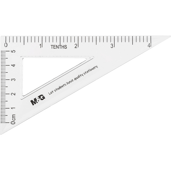 Готовальня 10 пр. M&G (карандаш, два треугольника, два циркуля, линейку, транспортир, точилку и ластик) в метал коробке