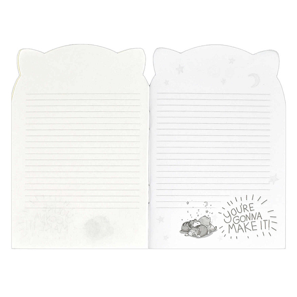 Блокнот 120*170 32 л. лин. "ОТДЫХ" /фигурная вырубка, мягкий переплёт (2 скобы). вн.блок - белый офсет, Обложка - мелованный картон 190 г/м², матовая ламинация/