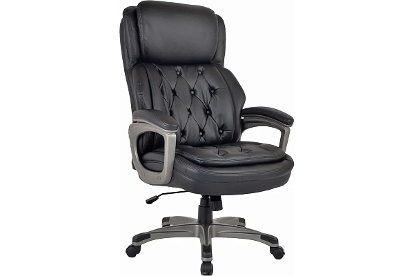 Кресло BRABIX PREMIUM "Regal EX-557", НАГРУЗКА до 150 кг, пружинный блок, экокожа, черный