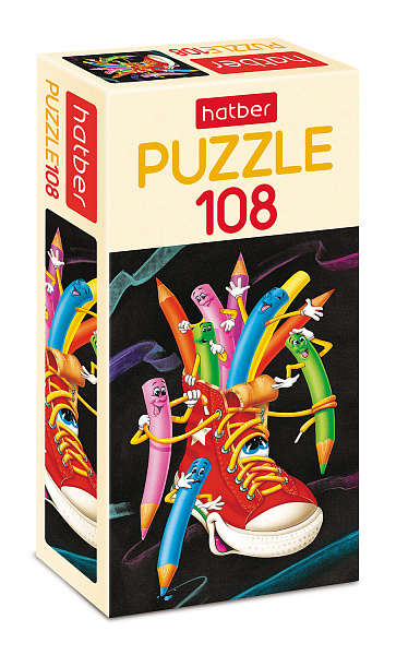 ПАЗЛЫ 108 эл. А4 210х300мм  -Веселые карандаши-