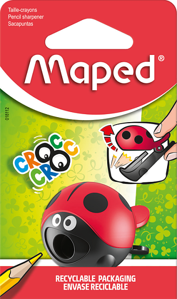 Точилка 1 отв. Maped CROC CROC EASY (БОЖЬЯ КОРОВКА), с контейнером