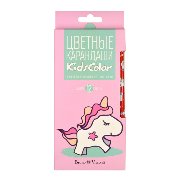 Карандаши 12 цв. "KidsColor", 6 видов