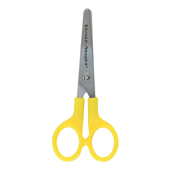 Ножницы детские 115 мм. "Каляка-Маляка" безопасные, ручки пластиковые желт.