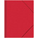 Папка на резинке А4 "Attomex" 450 мкм, фактура "песок" угловая резинка, 3 клапана, непрозрачная красная