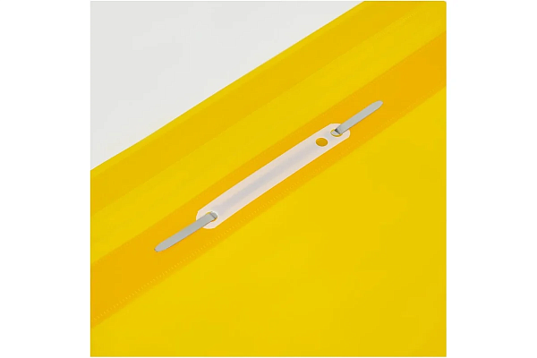 Скоросшиватель А4 с верх. прозр. листом, 100/120 мкм, желтая, Стамм