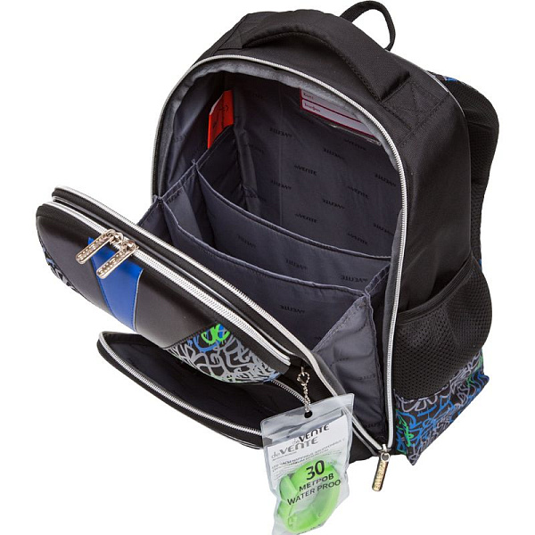 Ранец "deVENTE. Smart. No Fear" школьный жесткий 37x28x14 см (14 л) вес 800 г, 1 отд. на замке с карманом для учебников, 2 передних кармана на молнии, 2 боковых кармана на резинке с расширением, эргономичная формоустойчивая вентилируемая спинка и мяг