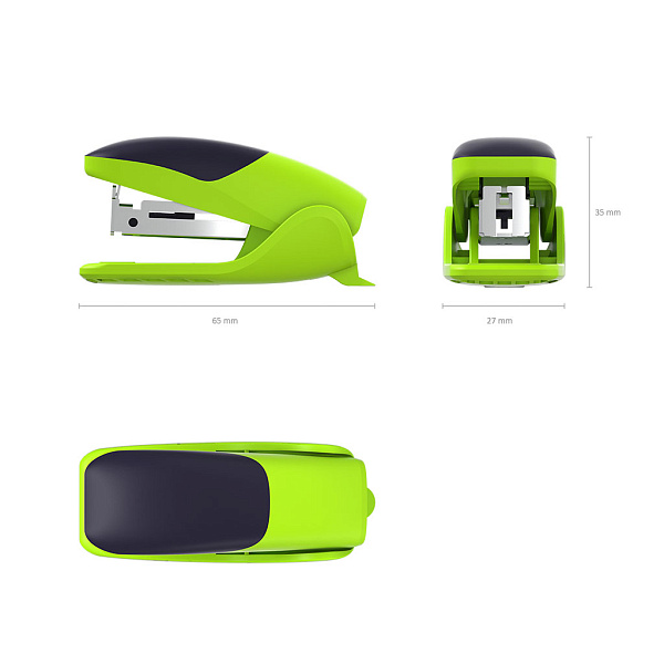 Степлер МИНИ на 15 л. №10 ErichKrause ErgoLine ярко-салатовый