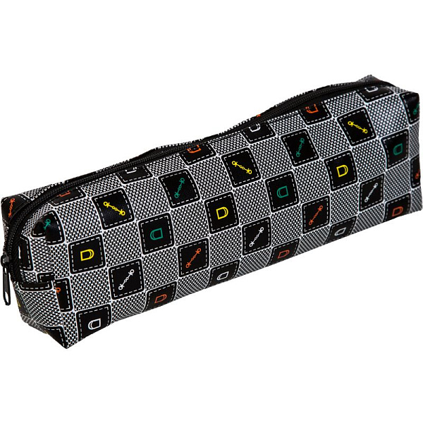 Пенал "Attomex. Classic style" 20x7x3,5 см, прямоугольный для 50 предметов, на молнии, искусственная кожа с рисунком, ассорти 3 дизайна