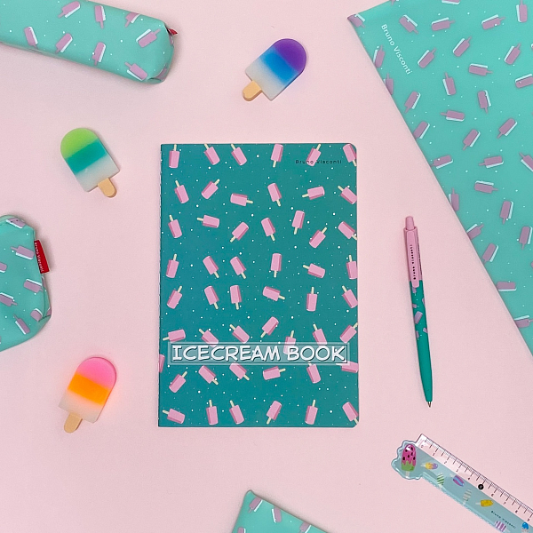 Ручка шариковая 0,5 мм "HappyClick. Эскимо" СИНЯЯ 