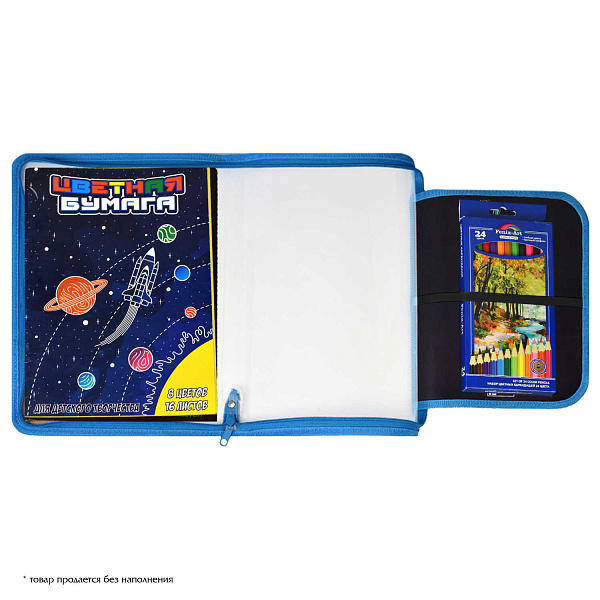 Папка для уроков труда пластиковая арт. / 12 ЗОМБО БАНКА (полипропилен, формат А4, 22.8x32.8 см, 1 отделение (-я), молния, внутренний разделитель с эластичными держателями для канцелярских принад