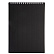 Блокнот А5 80 л. кл. на гребне VELVET Черный Пластиковая обложка 