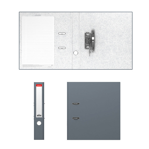 Папка-регистратор 50 мм ErichKrause, Granite, А4, серый