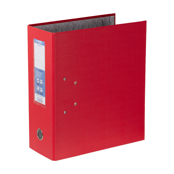 Папка-регистратор 125 мм "Expert Complete" Classic A4 PVC арочный механ. лён красный