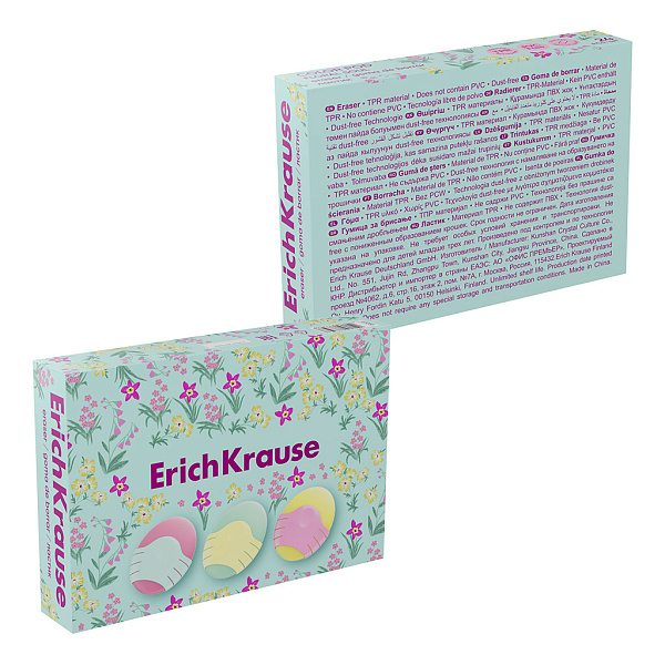 Ластик в пластиковом футляре ErichKrause Color Pod Floral Soul (в коробке)