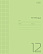 Тетрадь 12 листов в клетку, пластиковая обложка "Зелёная" 60-65г/кв.м