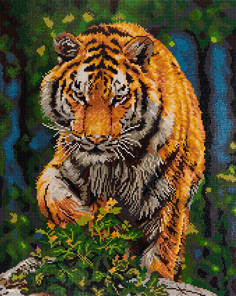 Алмазная мозаика 40*50 "ФРЕЯ" на подрамнике "Царь Тайги"