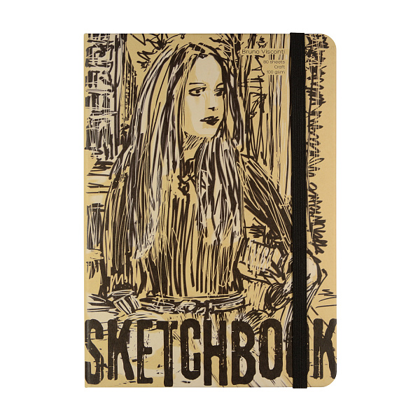 SKETCHBOOK Bruno Visconti A4, 80Л, КРАФТ, А ТВЕРДОМ ПЕРЕПЛЕТЕ, ДЛЯ СКЕТЧЕЙ, 4 ВИДА, МИКС (10129060/251119/0034399,КИТАЙ)