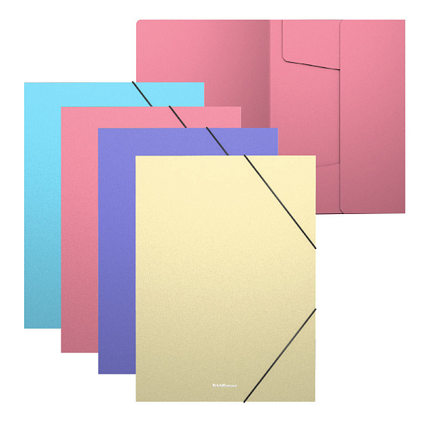 Папка на резинке А4 ErichKrause® Matt Pastel, ассорти 